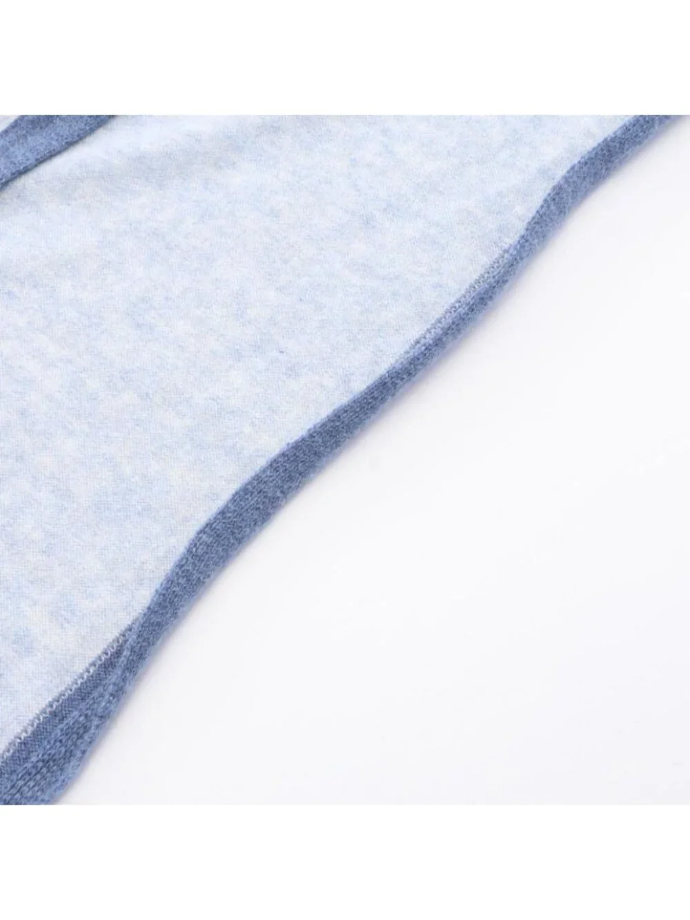 Chanel Scarf CC Logo Blue Cotton